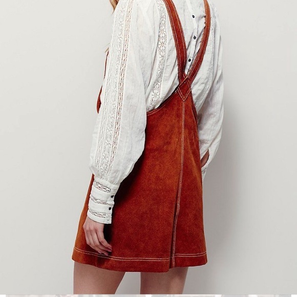 Free People Suede Overalls - Picture 3 of 10